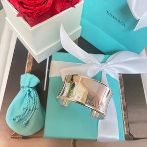 Authentic Tiffany & Co. 1837 Wide Cuff Bracelet in Sterling Silver $1,450